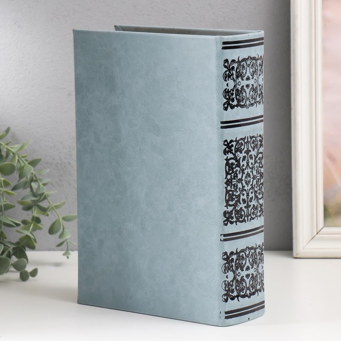 Сейф-книга дерево кожзам "Растительный узор" 27х18х7 см