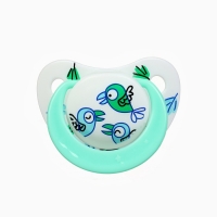 Соска - пустышка ортодонтическая &laquo;Птички&raquo;, +6 мес., цвет зеленый