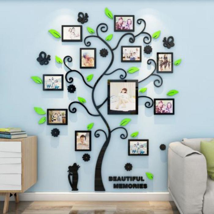 Наклейки интерьерные с фоторамками Наклейки интерьерные с фоторамками "Воспоминания", декор на стену, панно 130 х 106 см