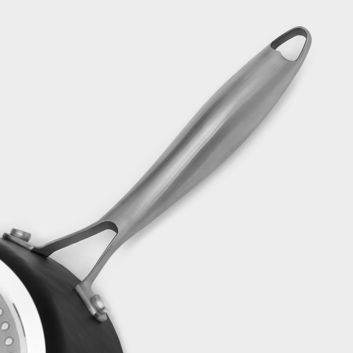 Ковш из нержавеющей стали Magistro &laquo;Rock Stone&raquo;, 1,5 л, d=18 см, h=8 см, с крышкой, антипригарное покрытие, индукция