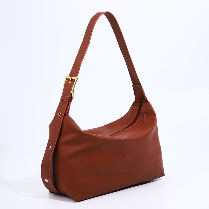 Сумка-мешок на молнии цвет коричневый Сумка-мешок на молнии цвет коричневый