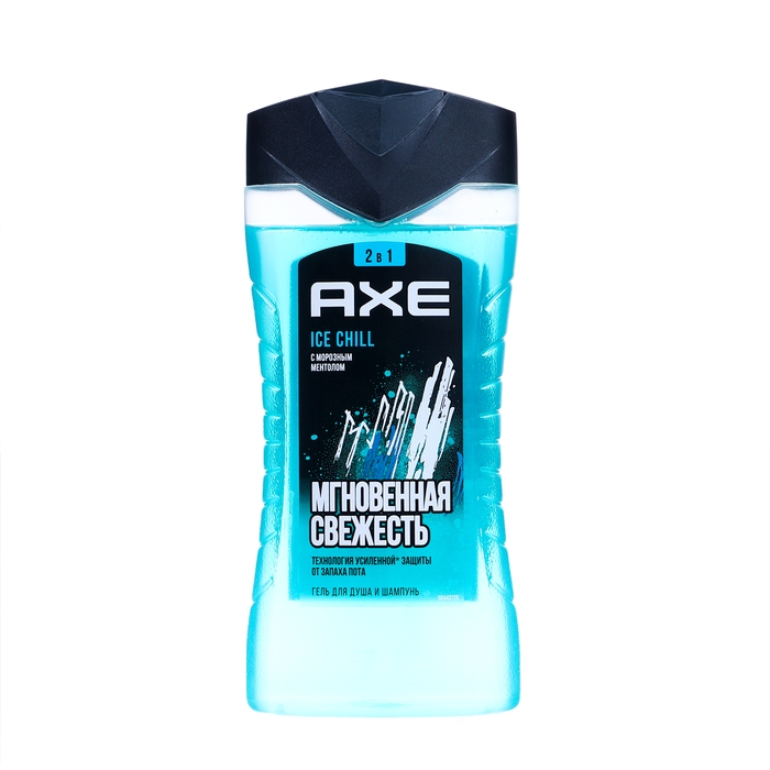 Гель для душа и шампунь AXE Ice chill морозный ментол, 250 мл Гель для душа и шампунь AXE Ice chill морозный ментол, 250 мл