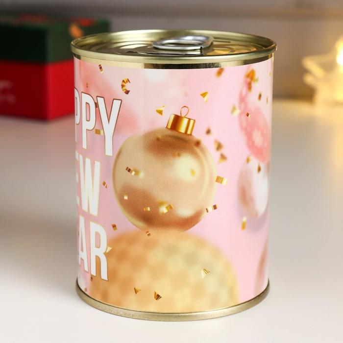 Копилка-подарок металл "Happy New Year"