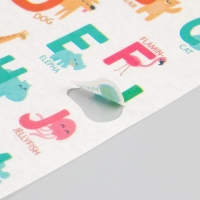 Наклейка бумага "Интересный алфавит" набор 6 листов 18,6х10 см