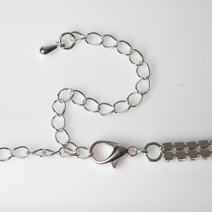 Чокер &laquo;Лёд&raquo; элегантный, цвет белый в серебре, 32 см