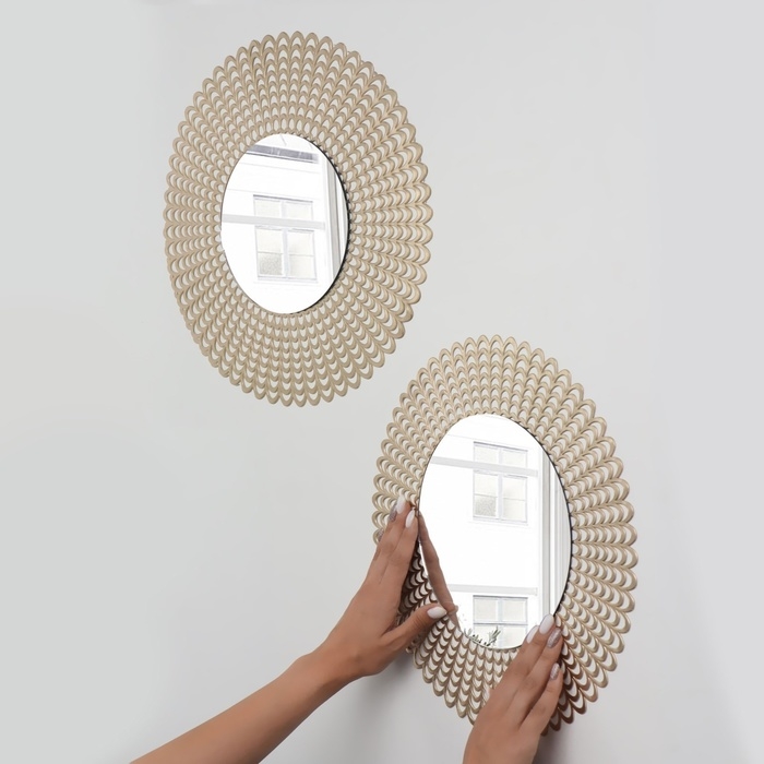 Набор интерьерных зеркал для декорирования, 5 шт, d 22 см