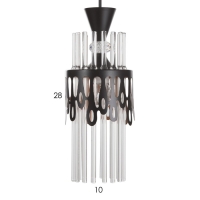 Подвес "Капель" 1х60Вт Е27 Черный