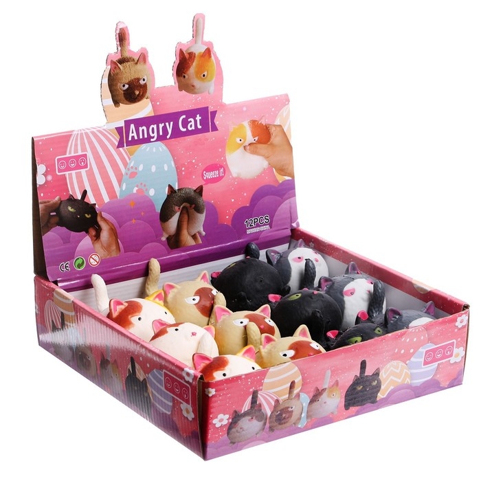 Мялка &laquo;Котик&raquo; с пастой, цвета МИКС