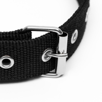 Ошейник двухслойный с вертлюгом, 58 х 3 см, полиэстер, черный Ошейник двухслойный с вертлюгом, 58 х 3 см, полиэстер, черный