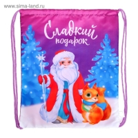 Новый год. Сумка под сладости 290 х 340 мм, &laquo;Сладкий подарок&raquo; (мягкий полиэстер плотностью 210D)