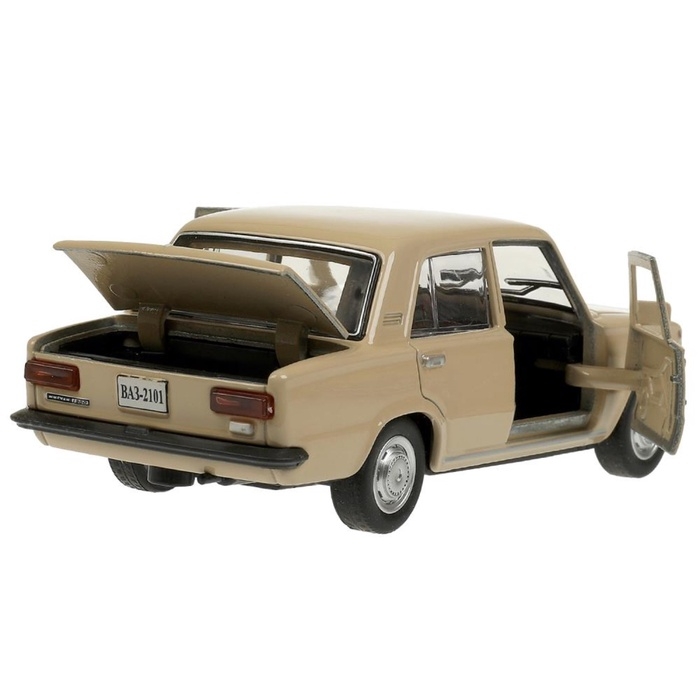 Машинка металлическая &laquo;ВАЗ-2101&raquo;, ретро - модель &laquo;Копейка&raquo;, открываются двери, багажник, инерция, 12 см, бежевый