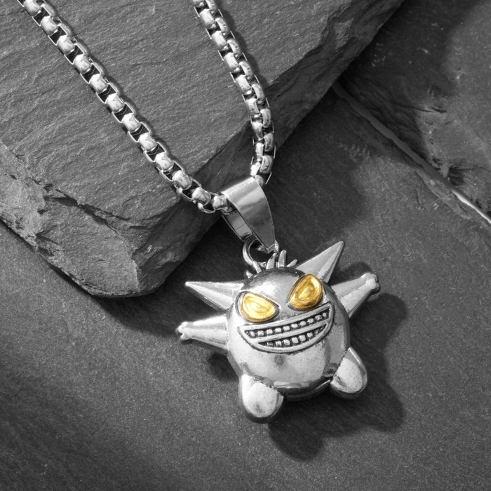 Кулон &laquo;Монстр&raquo; мультяшка, цвет золотистый в чернёном серебре, 70 см