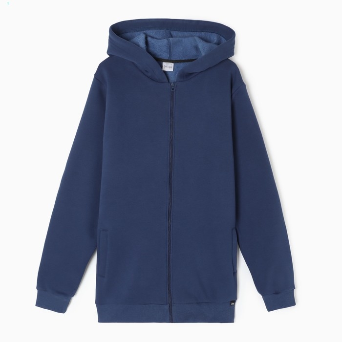 Толстовка с начёсом, цвет синий, размер 46 Толстовка с начёсом, цвет синий, размер 46