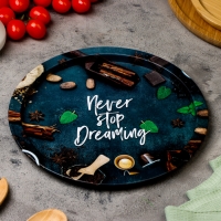 Поднос &laquo;Верь в мечту&raquo;, 28 х 1,6 х 0,32 см, металл