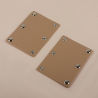 Накладки на ручку для сумки, на кнопках, 13 &times; 9 см, 2 шт, цвет бежевый