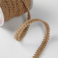 Тесьма декоративная холщовая &laquo;Шанель&raquo;, 10 мм, 9 &plusmn; 0,5 м, цвет бежевый