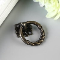 Ручка для шкатулки металл "Молоточек косичка" бронза набор 2 шт 841 4х3 см Ручка для шкатулки металл "Молоточек косичка" бронза набор 2 шт 841 4х3 см