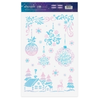 Наклейки новогодние на окна &laquo;Волшебный Новый год&raquo;, многоразовые, 20 х 34 см, Новый год