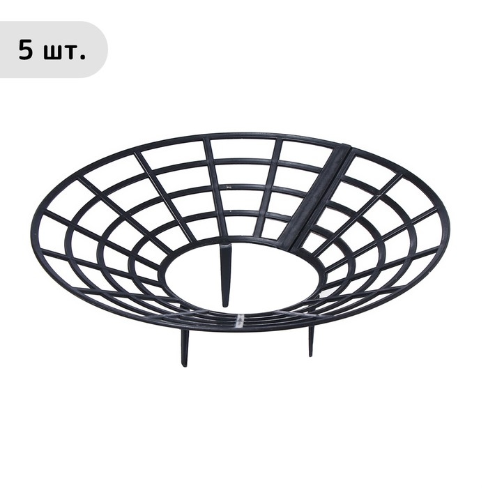 Кустодержатель для клубники, d = 25.5 см, пластик, набор 5 шт., чёрный Кустодержатель для клубники, d = 25.5 см, пластик, набор 5 шт., чёрный