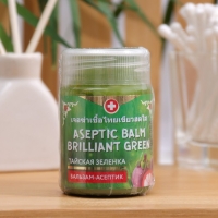 Бальзам-асептик &laquo;Тайская зелёнка&raquo; Binturong Aseptic Balm Brilliant Green, заживляющий, от ран и бактерий, 50 г