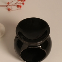 Аромалампа керамика "Д&hearts;м." чёрная 7,2х7,2х7,8 см