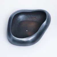 Горшок "Бонсай" для кактусов и суккулентов, большой черный с серебром, 2,3 л, 24х28 см