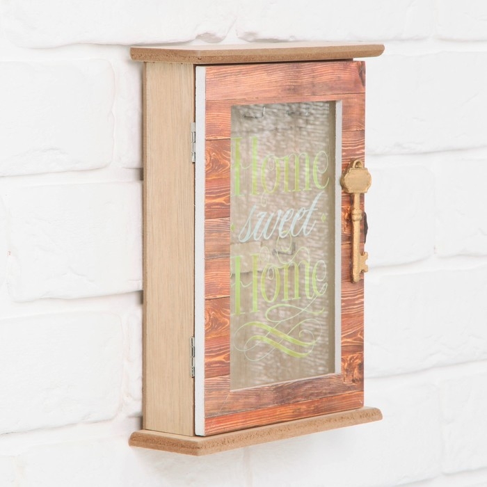 Ключница с дверкой Ключница с дверкой "Home sweet home", 5,5 х 18 х 24 см