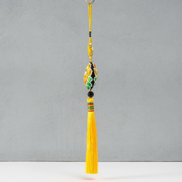 Подвеска текстиль "Лотос" жёлтая 2х10х29 см