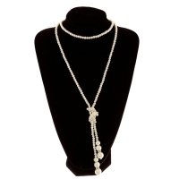 Бусы &laquo;Жемчуг&raquo; узел, шар №2,6,8,10, цвет молочный, L=60 см