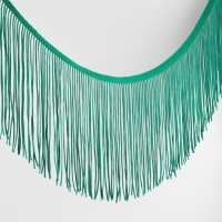 Тесьма декоративная &laquo;Бахрома&raquo;, 15 см, 5 &plusmn; 0,5 м, цвет изумрудный