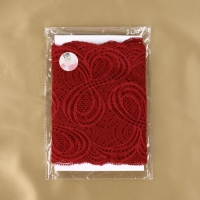 Кружевная эластичная ткань, 180 мм × 2,7 ± 0,5 м, цвет бордовый Кружевная эластичная ткань, 180 мм × 2,7 ± 0,5 м, цвет бордовый