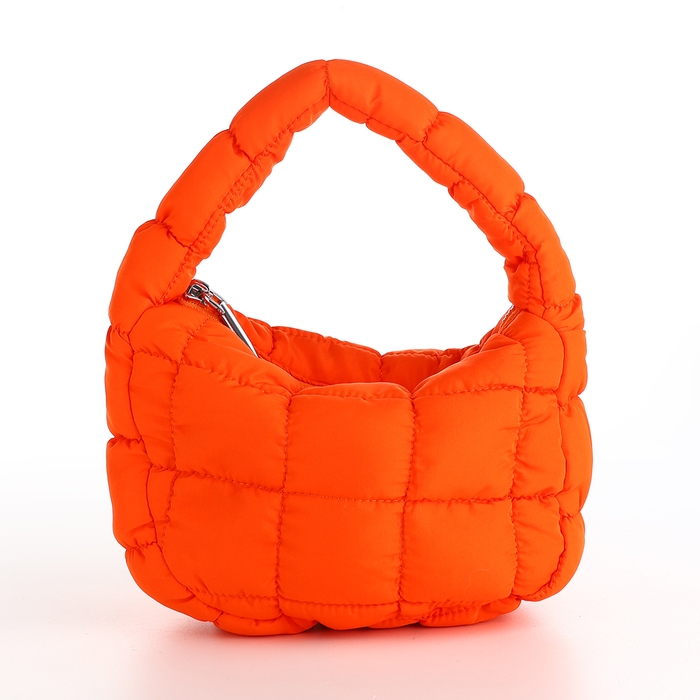 Сумка молодёжная на молнии, цвет оранжевый