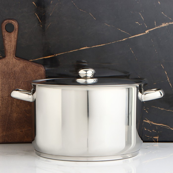 Кастрюля цельнотянутая &laquo;Профи&raquo;, 10 л, d=28 см, капсульное дно, индукция