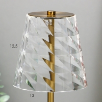 Настольная лампа "Берта" LED USB АКБ золото 13х13х29 см RISALUX Настольная лампа "Берта" LED USB АКБ золото 13х13х29 см RISALUX