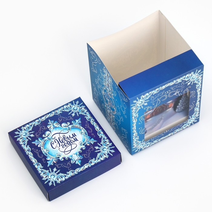 Подарочная коробкановогодняя складная с 3D эффектом &laquo;Сказка&raquo;, 11 х 11 х 13 см, Новый год