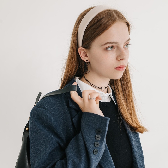 Серьги металл &laquo;Сердечки&raquo; асимметрия, цвет чёрный