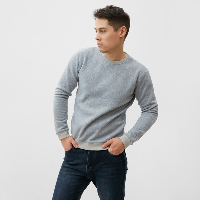 Свитшот мужской НАЧЁС, цвет светло-серый, размер 50 Свитшот мужской НАЧЁС, цвет светло-серый, размер 50