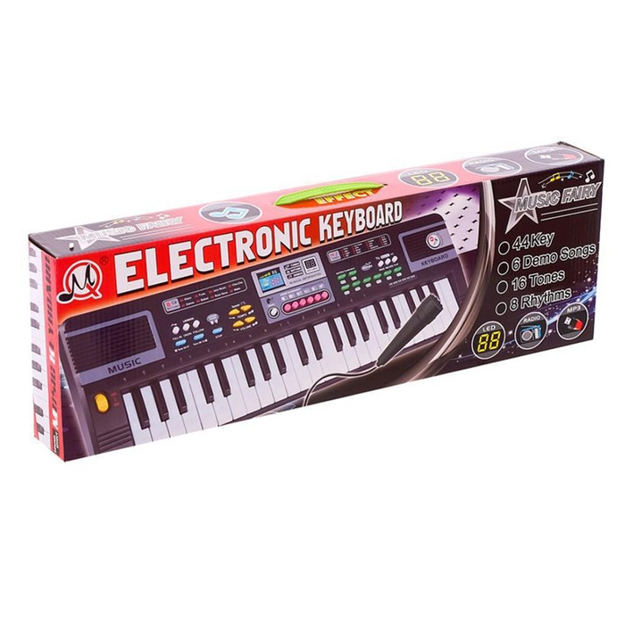 Синтезатор &laquo;Модная музыка&raquo;, с микрофоном, 44 клавиши