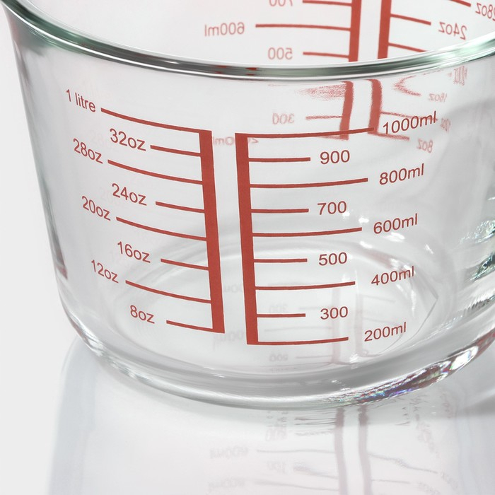 Кувшин мерный из жаропрочного стекла Доляна, 1 л, 20,5×16×11 см Кувшин мерный из жаропрочного стекла Доляна, 1 л, 20,5×16×11 см