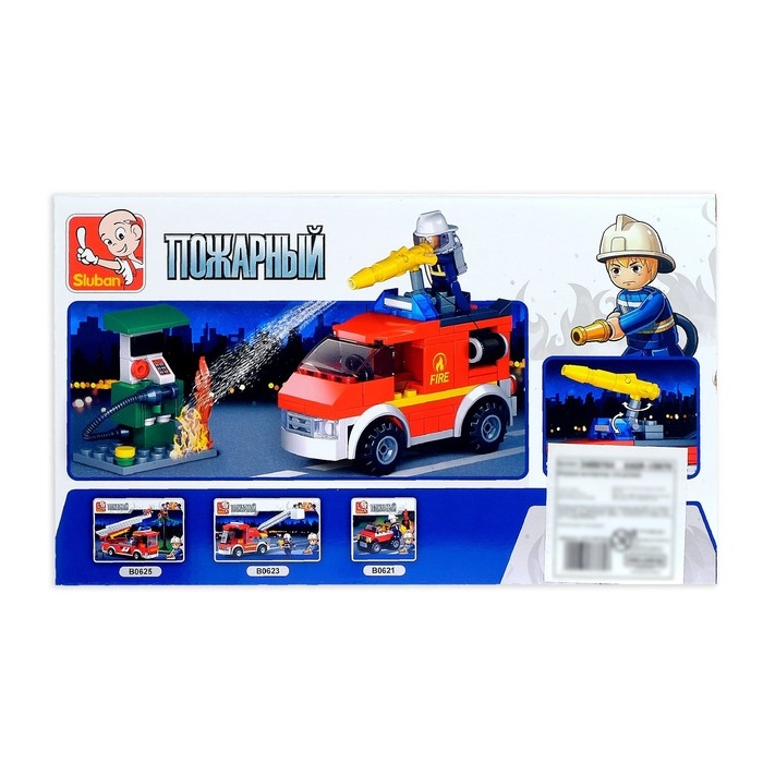 Конструктор &laquo;Пожарный фургон&raquo;, 136 деталей