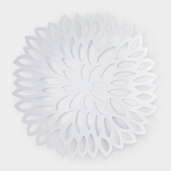 Фруктовница Доляна &laquo;Пион&raquo;, 28,5&times;28,5&times;5 см, цвет белый