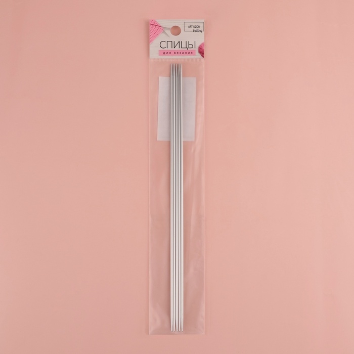 Спицы для вязания, чулочные, с тефлоновым покрытием, d = 2 мм, 20 см, 5 шт