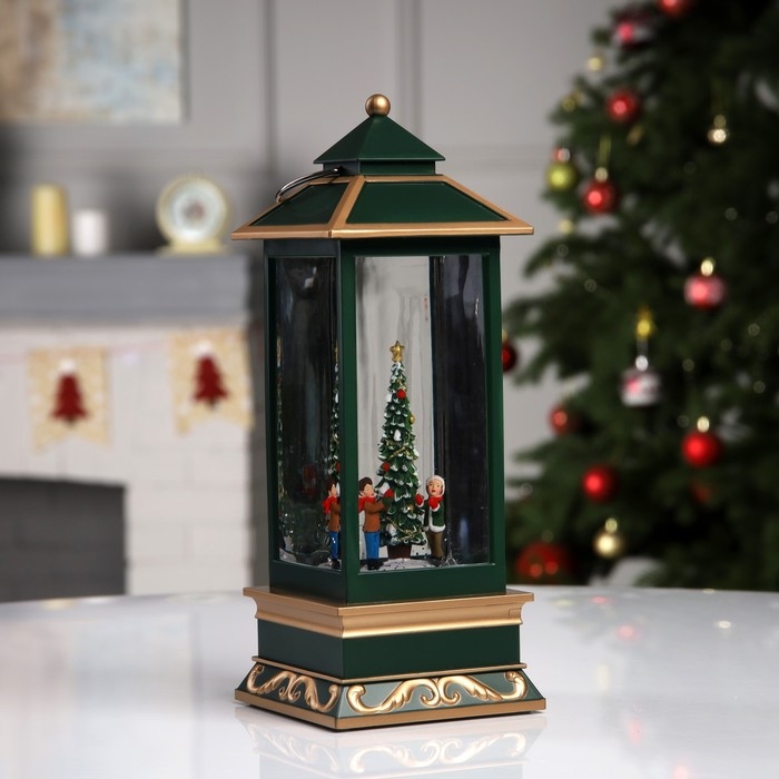 Светодиодная фигура «Фонарь с ёлкой» 10.5 × 26 × 10.5 см, пластик, батарейки ААх3 (не в комплекте), USB, свечение тёплое белое Светодиодная фигура «Фонарь с ёлкой» 10.5 × 26 × 10.5 см, пластик, батарейки ААх3 (не в комплекте), USB, свечение тёплое белое