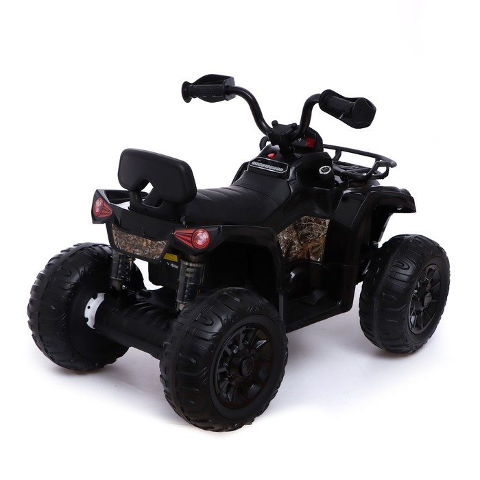 Электромобиль &laquo;Квадроцикл&raquo;, EVA колёса, кожаное сидение, цвет чёрный
