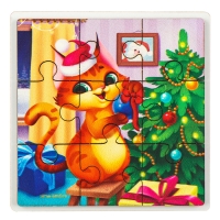 Дервянные пазлы на новый год «Подготовка к празднику» Дервянные пазлы на новый год «Подготовка к празднику»