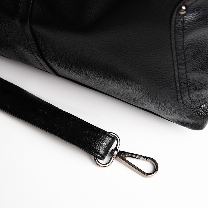 Сумка-саквояж на молнии, цвет чёрный