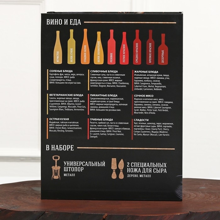 Набор для вина и сыра &laquo;Хорошая идея&raquo;: ножи 2 шт., штопор