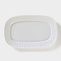 Маслёнка фарфоровая Доляна, 20&times;13&times;9 см, цвет белый