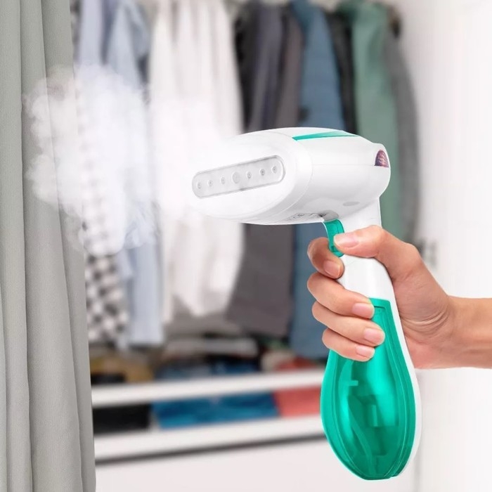 Отпариватель Kitfort КТ-9192-2, ручной, 1300 Вт, 120 мл, 20 г/мин, бело-зелёный Отпариватель Kitfort КТ-9192-2, ручной, 1300 Вт, 120 мл, 20 г/мин, бело-зелёный