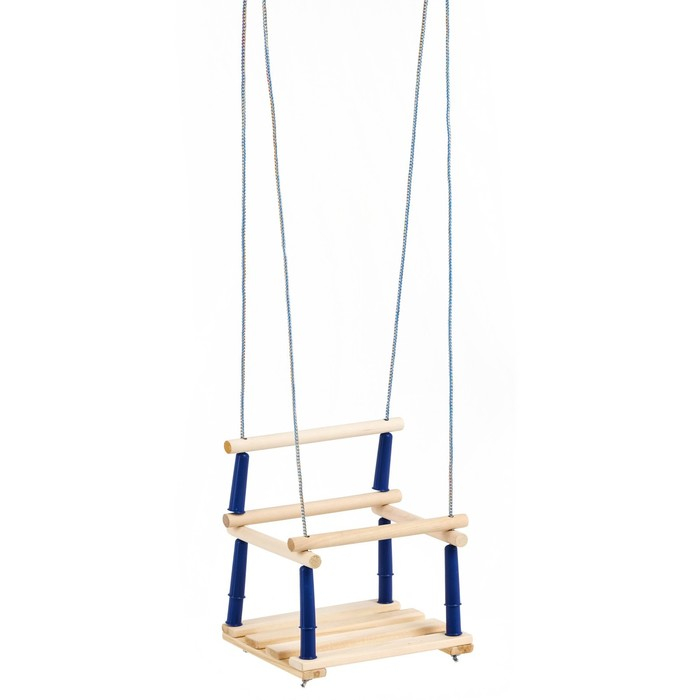 Качели подвесные, деревянные, сиденье 33&times;22см, МИКС